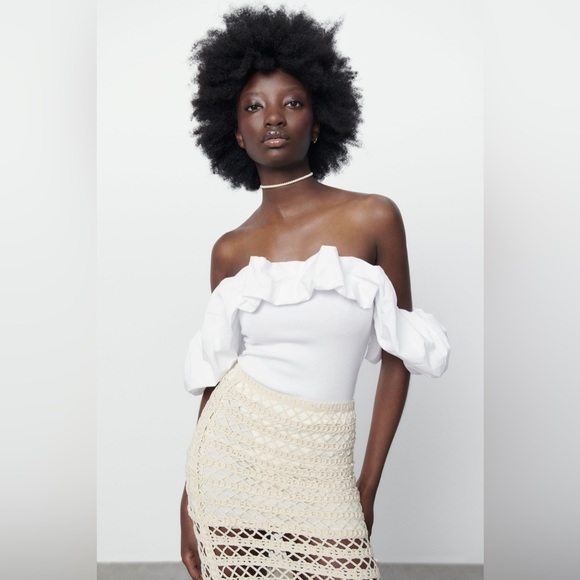 NWT ZARA RUFFLED BODYSUIT - Picture 2 of 12